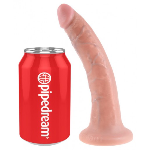 Cieliste dildo z przyssawką King Cock 18cm