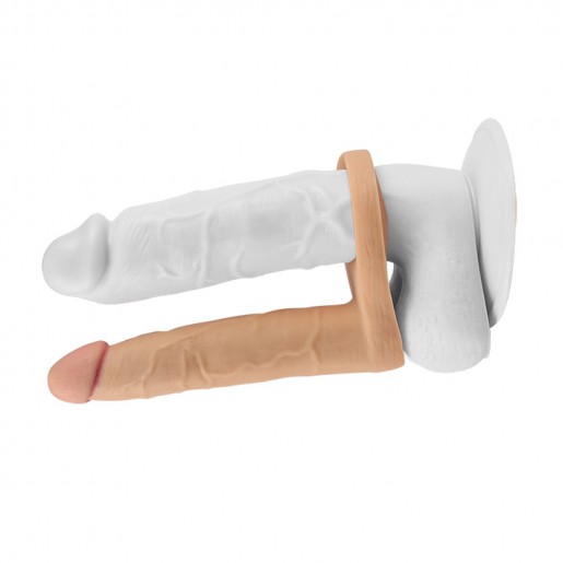 Dildo analne z pierścieniem na penisa Lovetoy 15,6cm