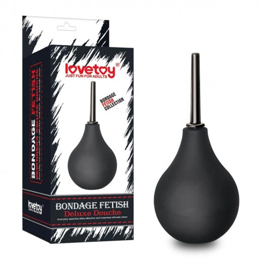 Czarna gruszka analna do lewatywy Lovetoy 150ml