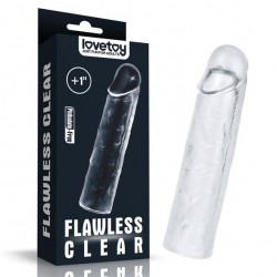 Przeźroczysta nakładka na penisa Flawless Lovetoy 15,5cm