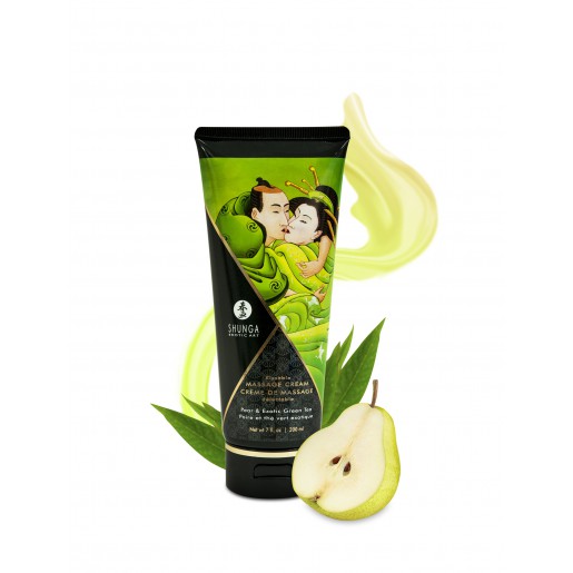 Jadalny krem do masażu gruszka i zielona herbata Shunga 200ml