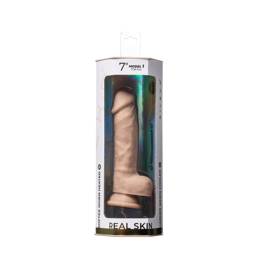 Realistyczne cieliste dildo z silexpanu Silexd 17,8cm