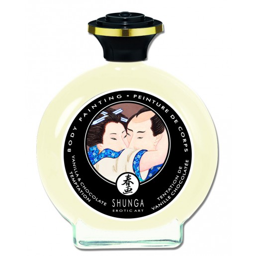 Jadalna farba do ciała o smaku wanilii i czekolady Shunga 100ml
