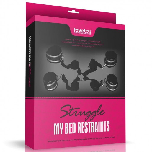 Pasy do krępowania do łóżka Struggle My Bed Restraints Lovetoy