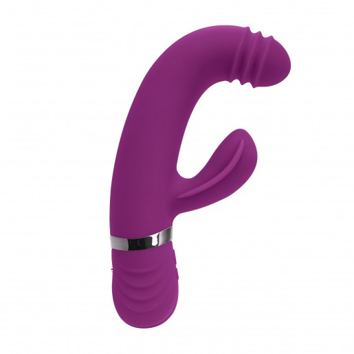 Fioletowy wibrator punktu G z funkcją stukania Pleasure Tap That Playboy