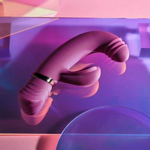 Fioletowy wibrator punktu G z funkcją stukania Pleasure Tap That Playboy