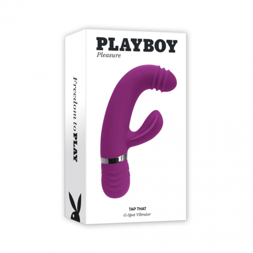Fioletowy wibrator punktu G z funkcją stukania Pleasure Tap That Playboy