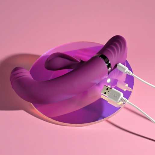 Fioletowy wibrator punktu G z funkcją stukania Pleasure Tap That Playboy