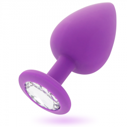 Fioletowy korek analny z diamentem rozmiar L Intense