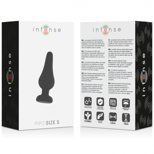 Czarny silikonowy korek analny S Pipo Intense