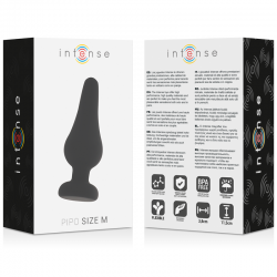 Czarny silikonowy korek analny M Pipo Intense