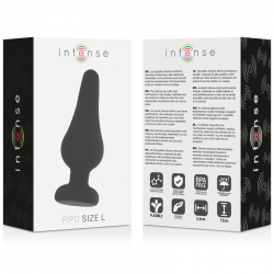 Czarny silikonowy korek analny L Pipo Intense