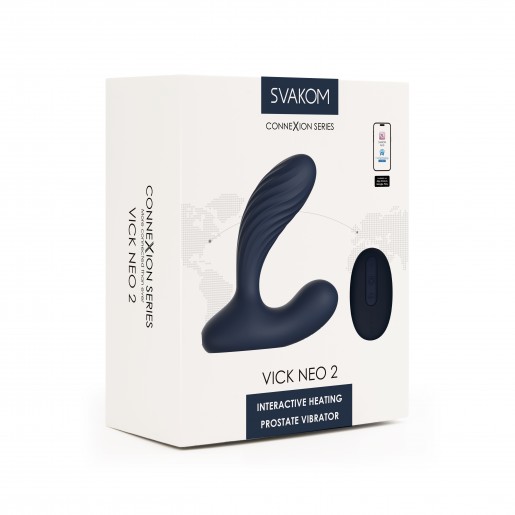 Svakom Vick Neo 2 niebieski wibrujący masażer prostaty z pilotem