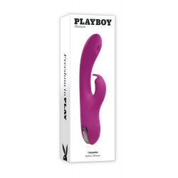 Fioletowy wibrator króliczek z pulsacją Thumper Playboy