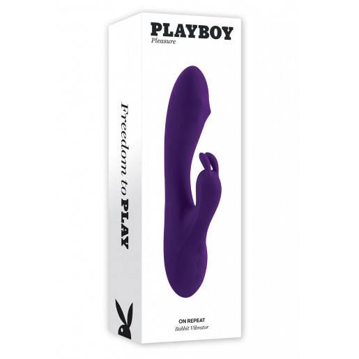 Fioletowy wibrator z funkcją rotacji Evolved On Repeat Playboy