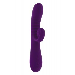 Fioletowy wielofunkcyjny wibrator króliczek Curlicue Playboy