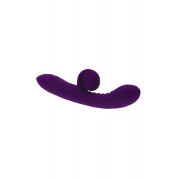 Fioletowy wielofunkcyjny wibrator króliczek Curlicue Playboy