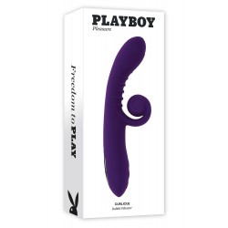 Fioletowy wielofunkcyjny wibrator króliczek Curlicue Playboy
