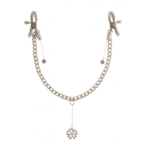 Zaciski na sutki z łańcuszkiem Crystal Pipedream