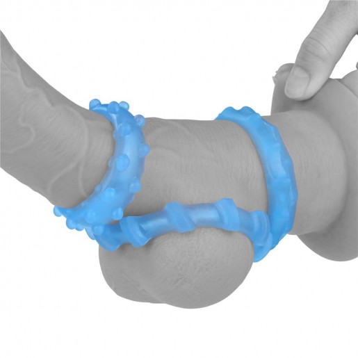 Komplet 3 świecących w ciemności pierścieni erekcyjnych Lumino Lovetoy