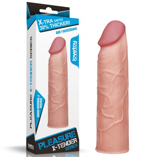 Cielista nakładka na penisa Lovetoy Pleasure X-Tender 16,5cm