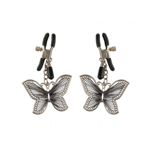 Zaciski na sutki z ozdobnymi motylami Butterfly Nipple Clamps Pipedream