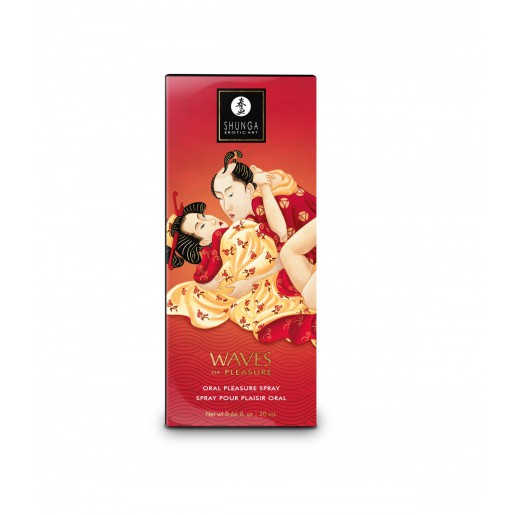 Truskawkowy spray do seksu oralnego Waves Pleasure Shunga