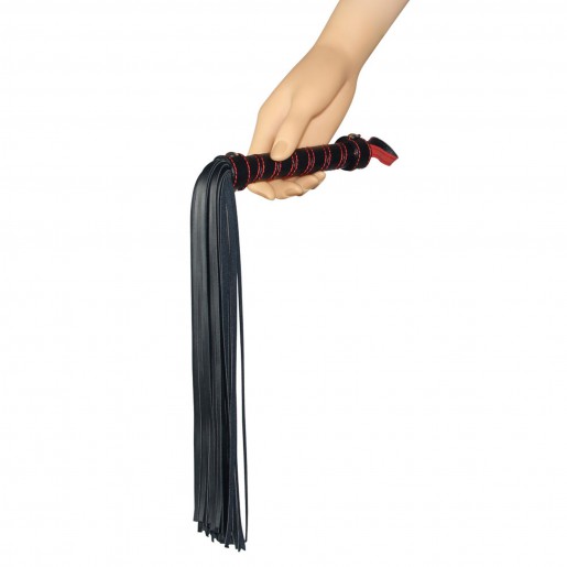 Czarny pejcz Bondage Fetish Beginners Flogger Lovetoy