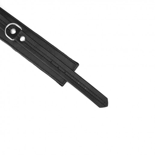 Czarne skórzane kajdanki BDSM na ręce Liebe Seele