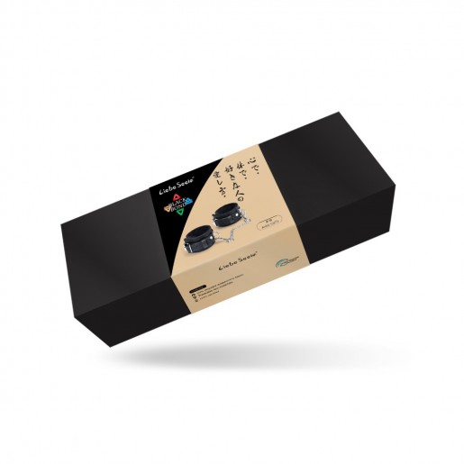 Czarne skórzane kajdanki BDSM na nogi Liebe Seele