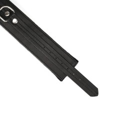 Czarne skórzane kajdanki BDSM na nogi Liebe Seele