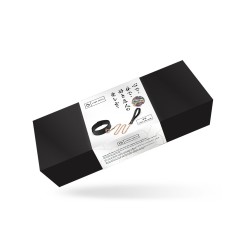 Czarno złota obroża z odpinaną smyczą Liebe Seele