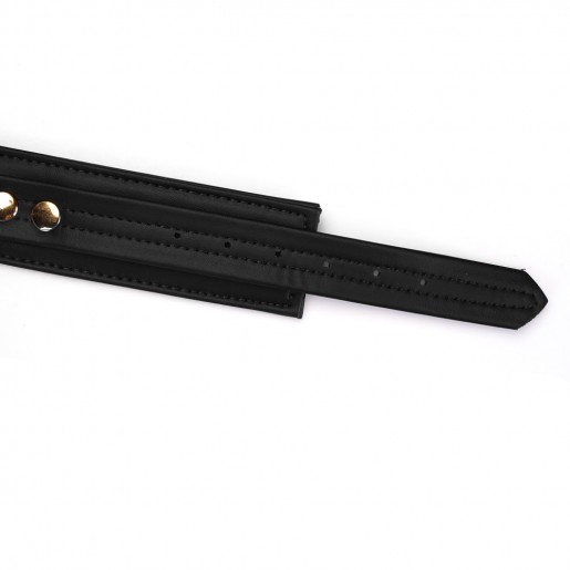 Czarno złota obroża z odpinaną smyczą Liebe Seele