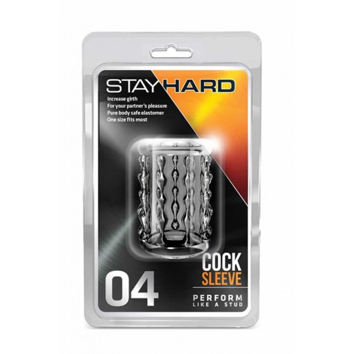 Stay Hard Cock Sleeve 04 Clear – przeźroczysta nakładka erekcyjna z teksturą