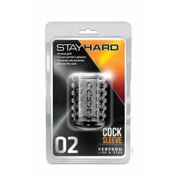 Stay Hard Cock Sleeve 02 Clear – przeźroczysta nakładka erekcyjna z teksturą 3D