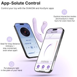 Fioletowy wielofunkcyjny wibrator króliczek Svakom DuoGlow