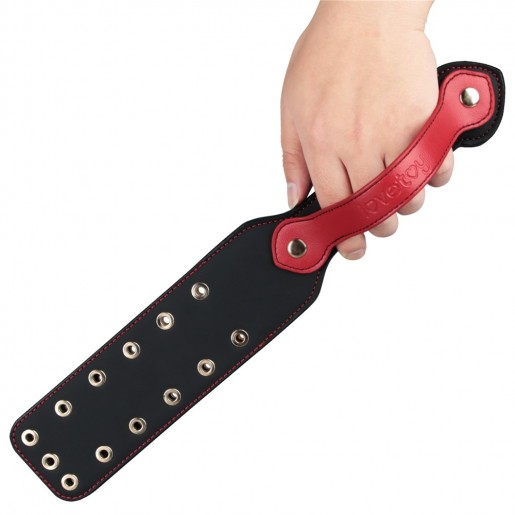 Czarno czerwona packa BDSM z ozdobnymi nitami Rebellion Lovetoy