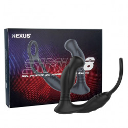 Masażer prostaty z pierścieniem erekcyjnym Nexus Simul8 Vibrating Dual Motor