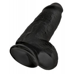 Czarne dildo z jądrami King Cock Chubby 23cm