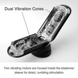 Masturbator z wibracjami Tenga Flip Zero Electronic Vibration czarny