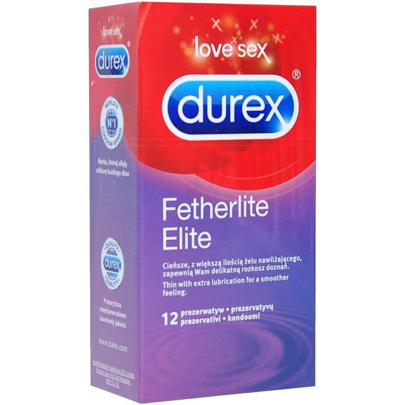 Extra cienkie prezerwatywy Durex Fetherlite Elite 12 sztuk