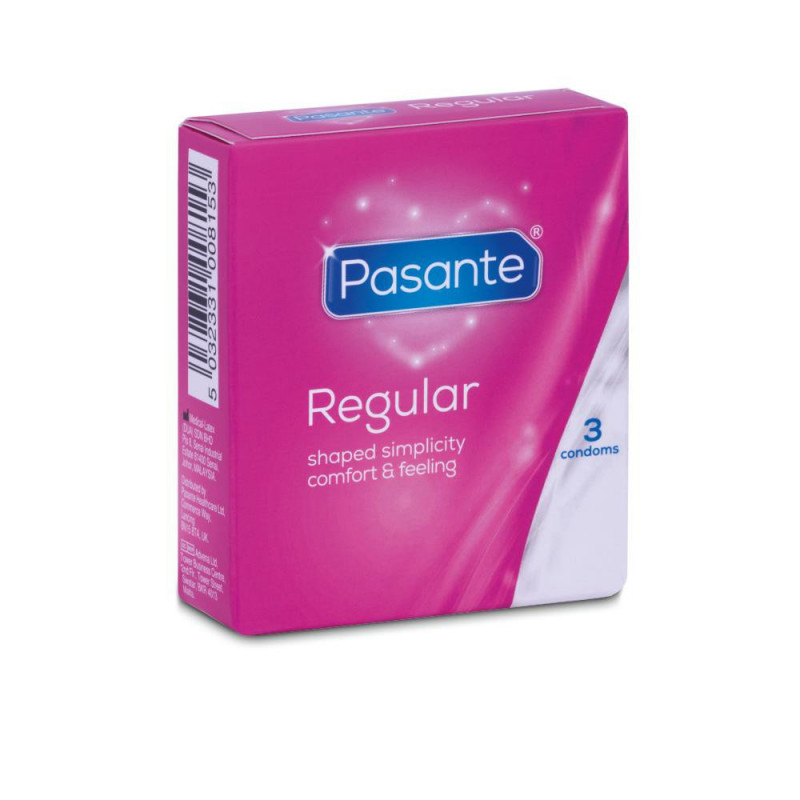 Klasyczne lateksowe prezerwatywy Pasante Regular 3 sztuki