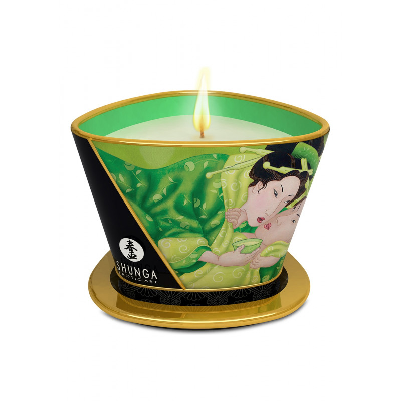 Świeca do masażu Shunga - zielona herbata