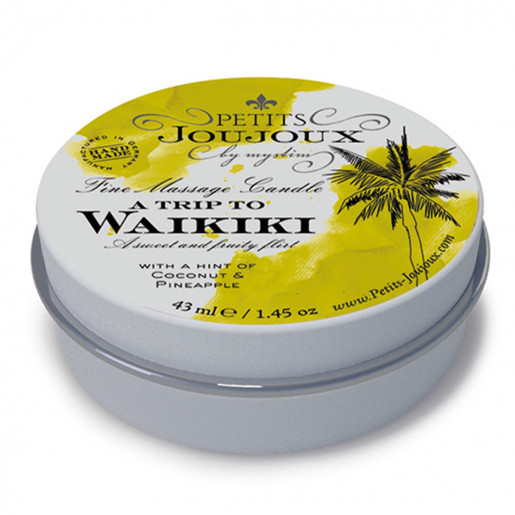 Świeca do masażu Petits Joujoux plaża Waikiki - kokos i ananas