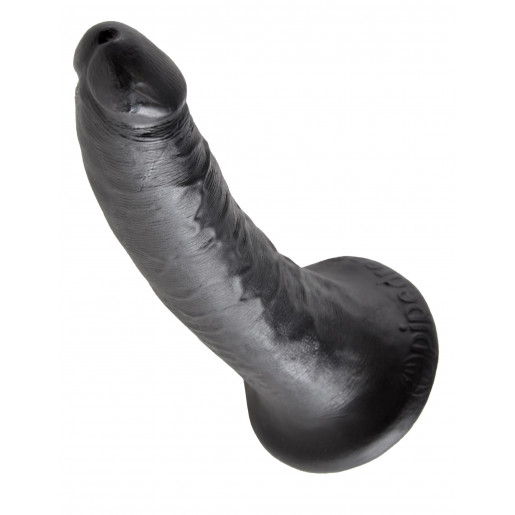 Czarne dildo z przyssawką King Cock 18cm