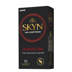 Nielateksowe prezerwatywy z wypustkami Unimil SKYN Intense Feel 10 sztuk