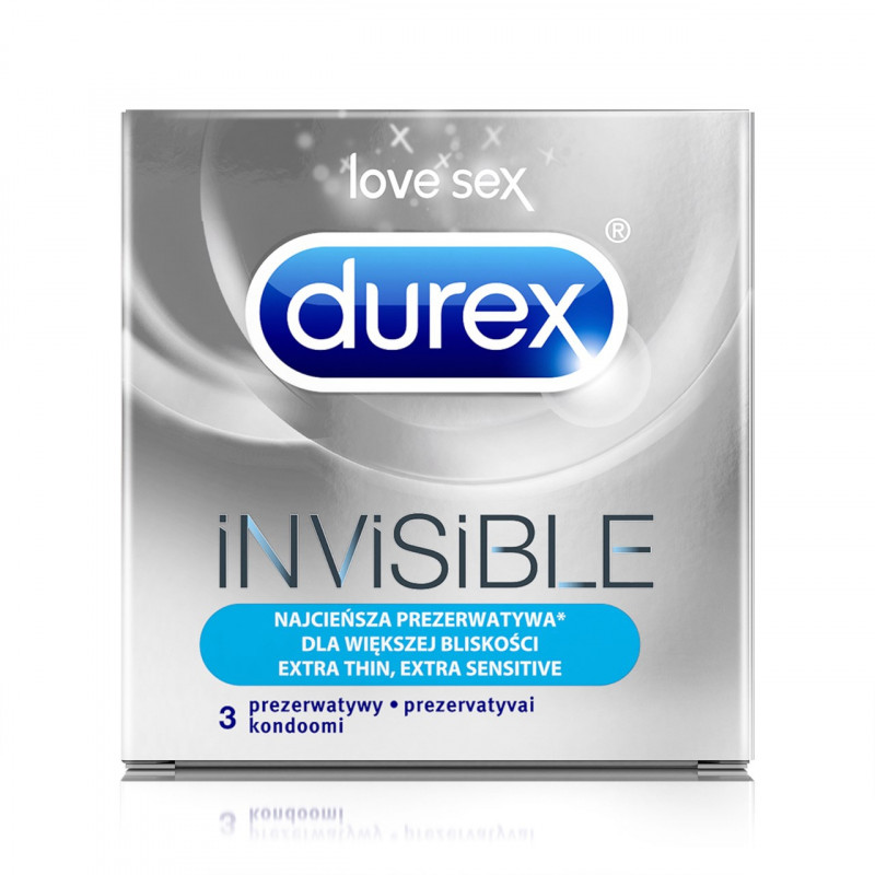 Super cienkie prezerwatywy Durex Invisible 3 sztuki