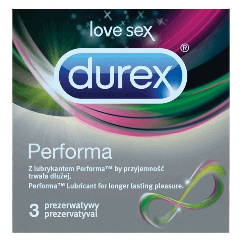 Prezerwatywy wydłużające stosunek Durex Performa 3 sztuki