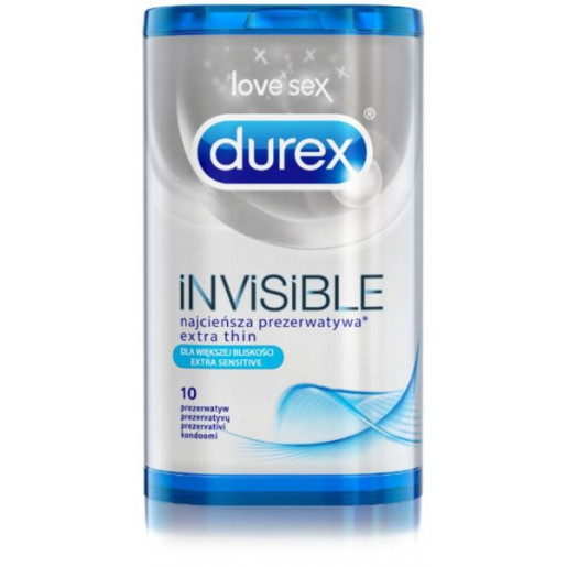 Super cienkie prezerwatywy Durex Invisible 10 sztuk