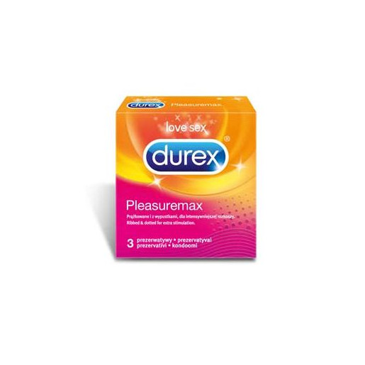 Prezerwatywy z wypustkami Durex Pleasuremax 3 sztuki